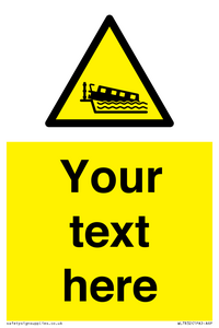 Custom warning grounding narrow boat on lock cill